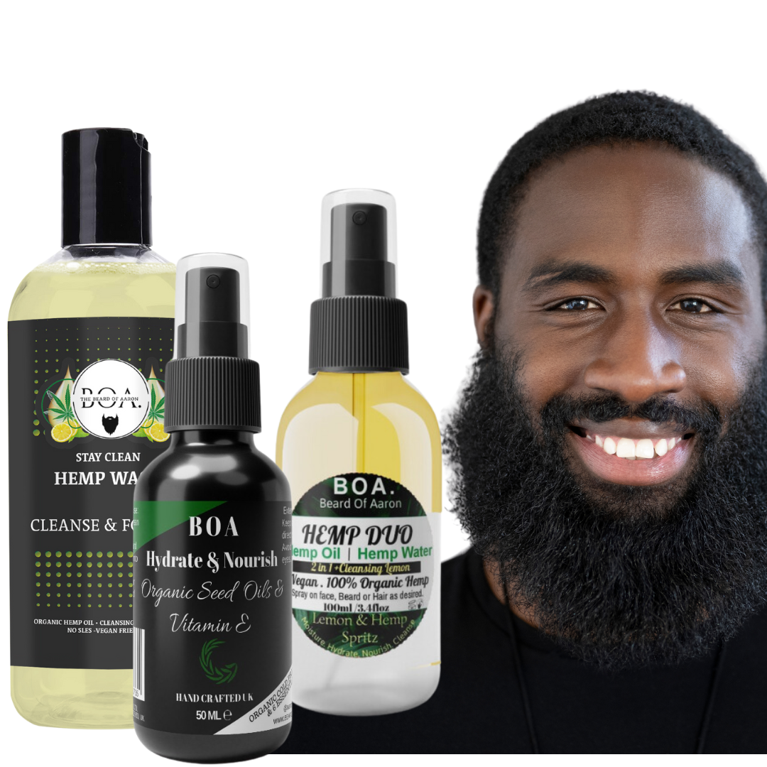 THE ORGANIC VEGAN BEARD & LOCS  CARE BUNDLE