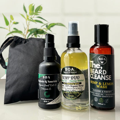 THE ORGANIC VEGAN BEARD & LOCS  CARE BUNDLE